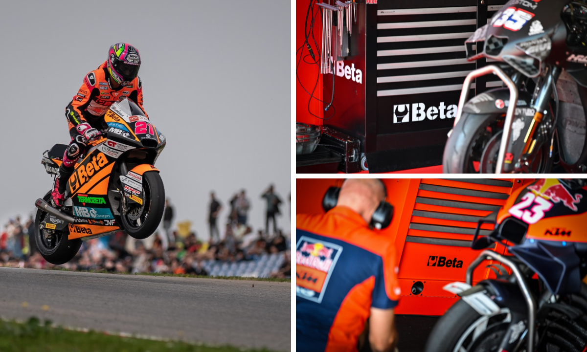 Beta Tools 2025 MotoGP paddok — sõitja, tööriistakapp ja boks